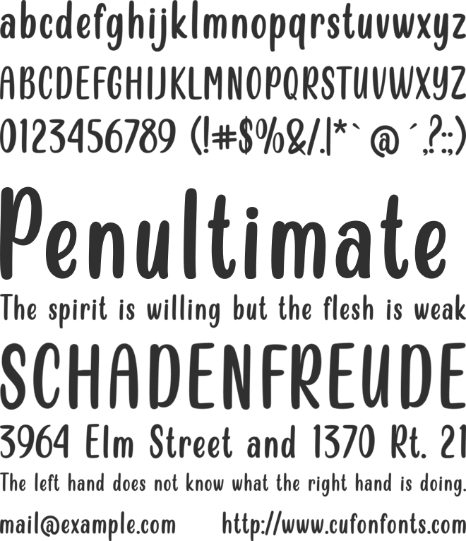 Almond Cookies font preview