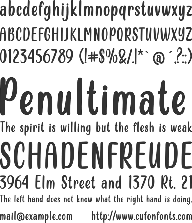 Almond Cookies font preview