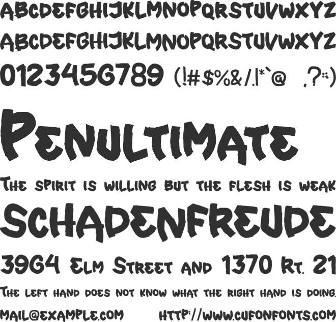 Vintage Parker font preview
