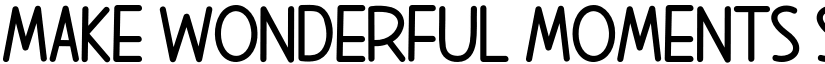 Make Wonderful Moments Sans Regular font