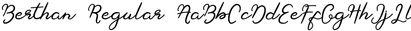 Berthan Regular font