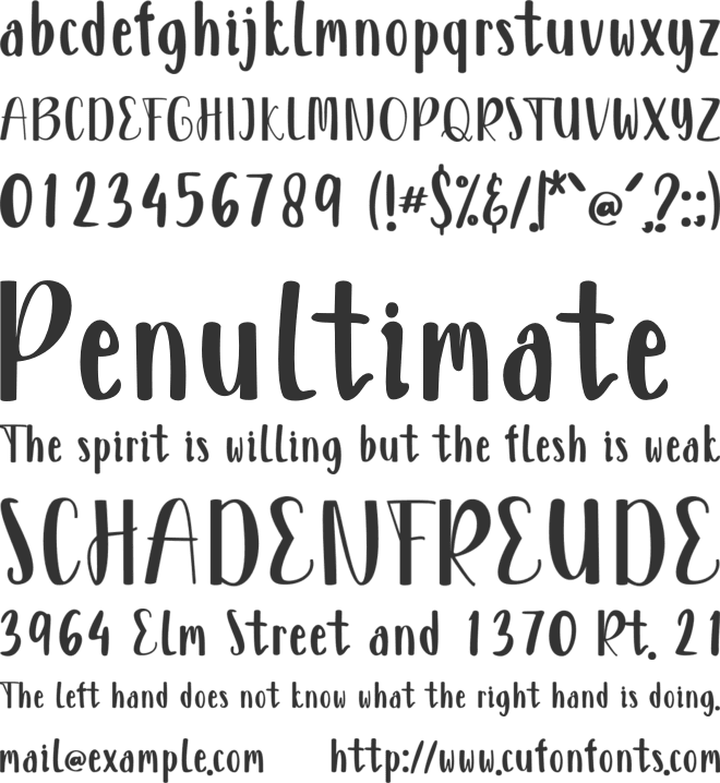 Alinea font preview