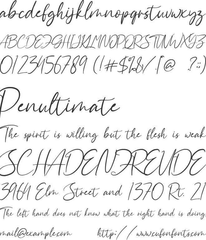 Aliya Ramsey font preview