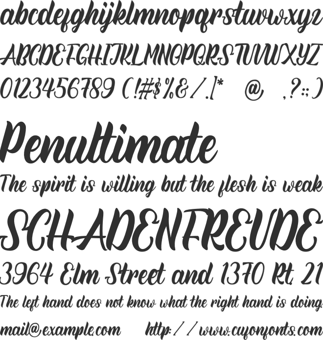 Rineghan font preview