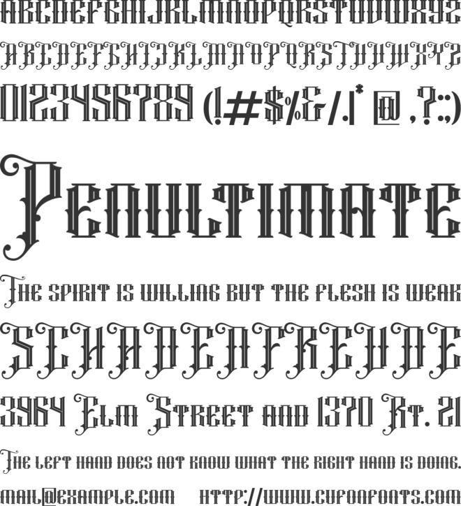 Prastico font preview