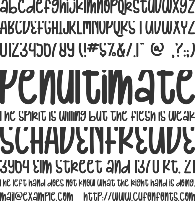 BARNIE KIDS font preview