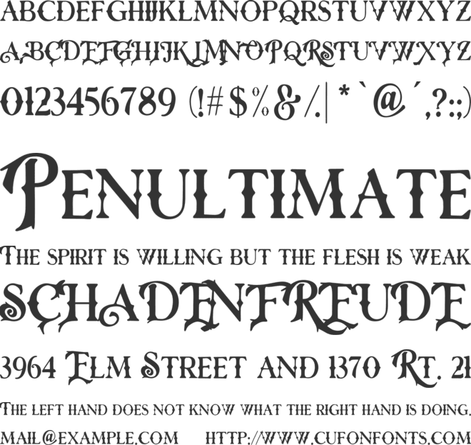 Rose Knight font preview