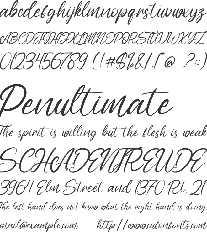 Arttemay font preview