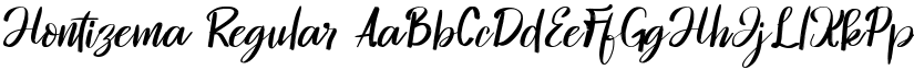 Hontizema Regular font