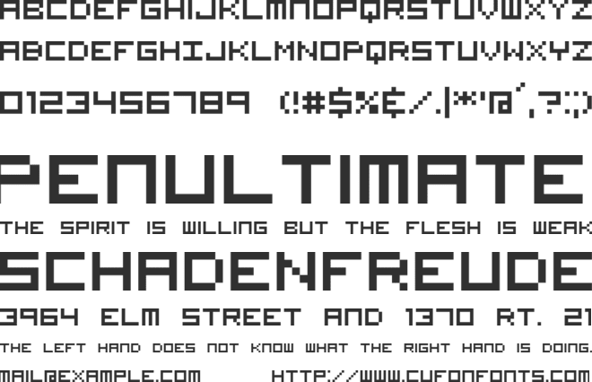 Visitor font preview