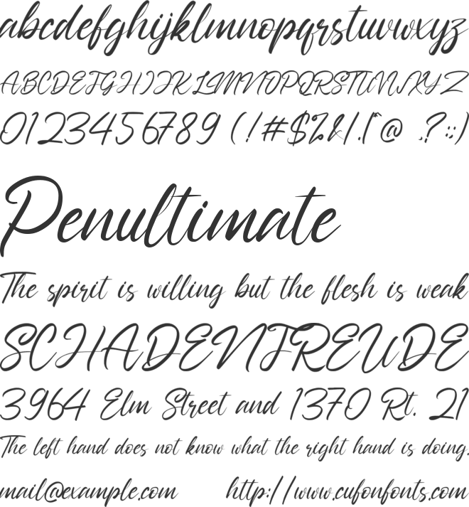 Nathallis font preview