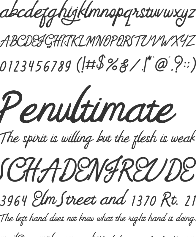 Feny Anjany font preview