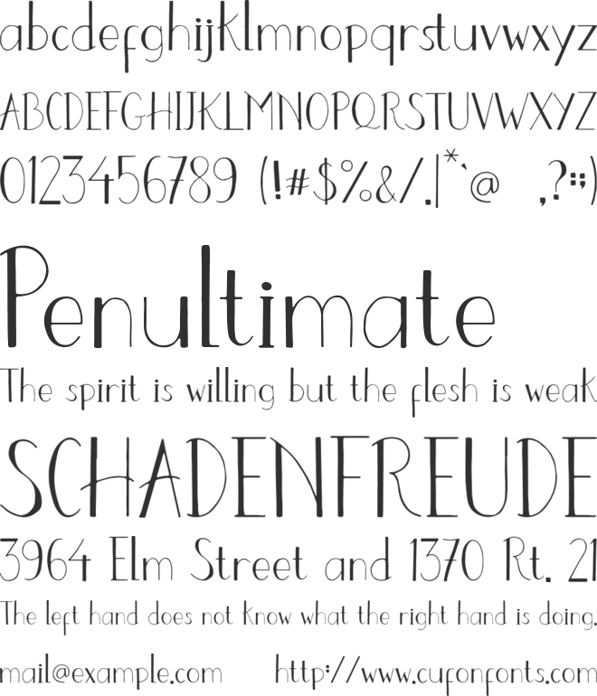 COOJERTOWN font preview