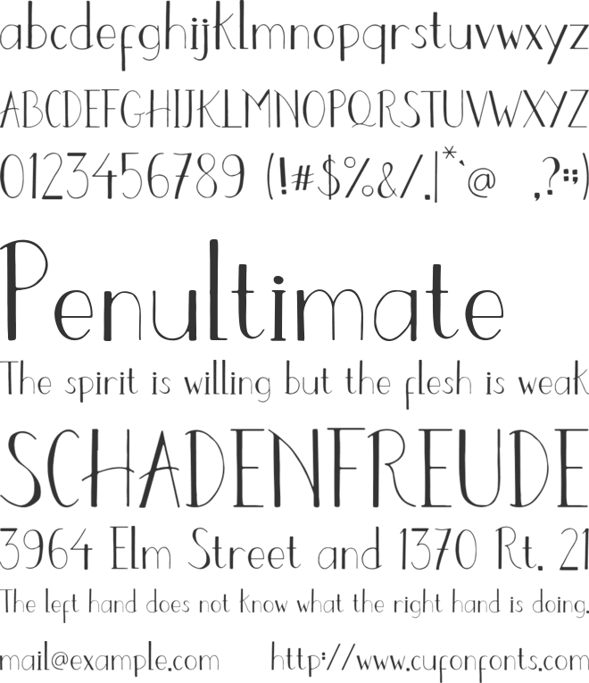 COOJERTOWN font preview