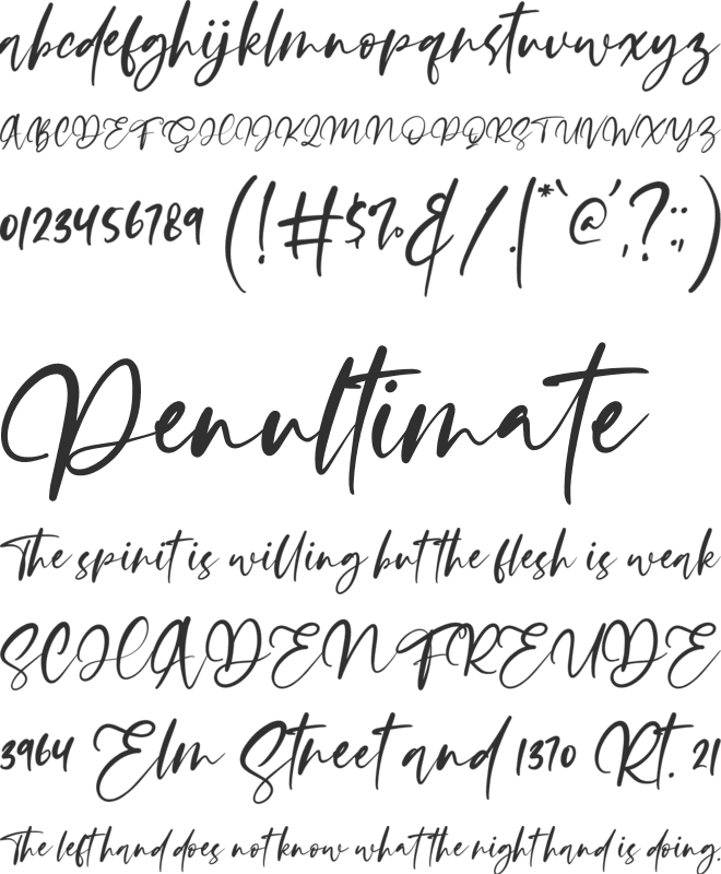 Satisfield font preview