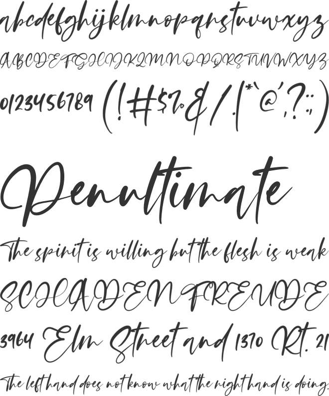 Satisfield font preview