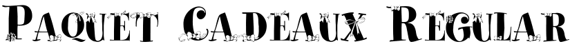 Paquet Cadeaux Regular font