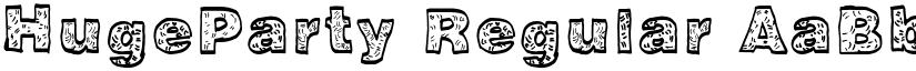 HugeParty Regular font
