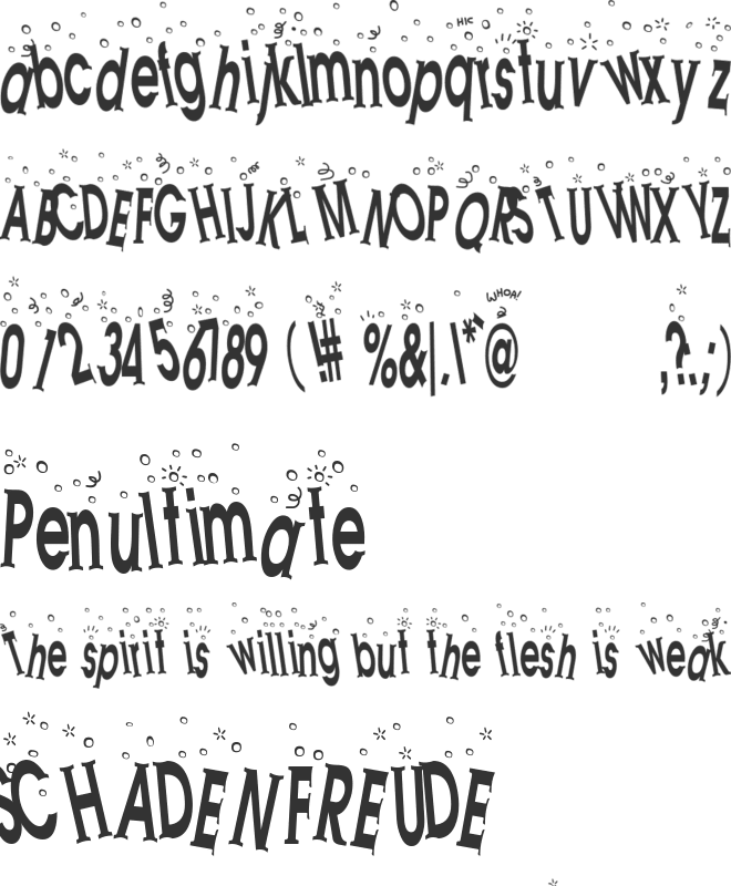 Hooked on Booze font preview