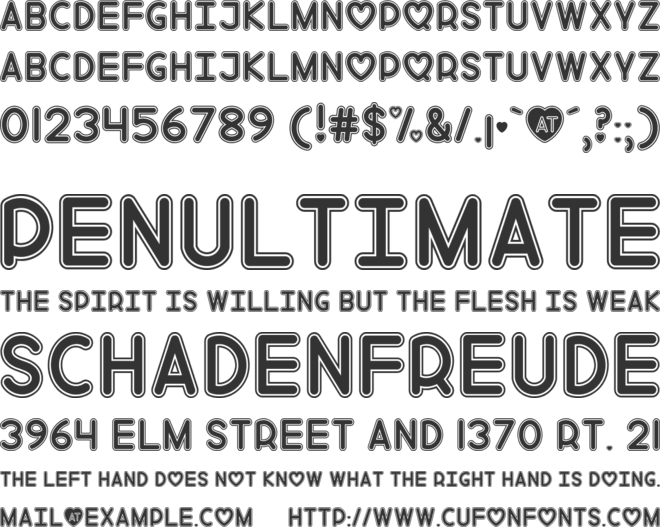 Mf Love Song font preview