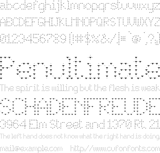 JD Lovers font preview