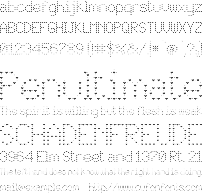 JD Lovers font preview