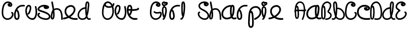 Crushed Out Girl Sharpie font