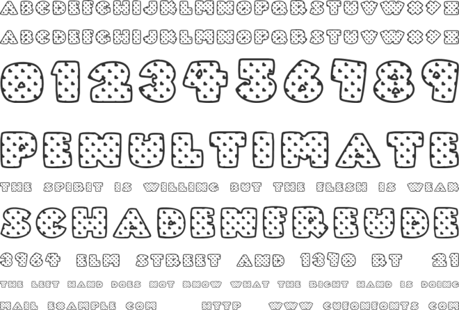 Fatty Heart Filled font preview