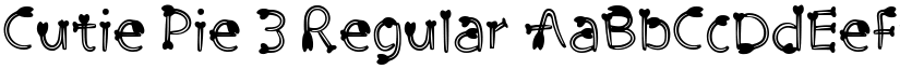 Cutie Pie 3 Regular font