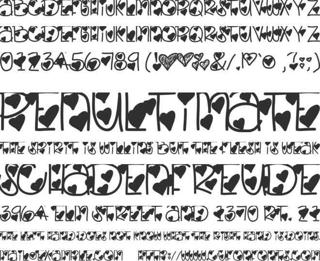LovelyBitch font preview