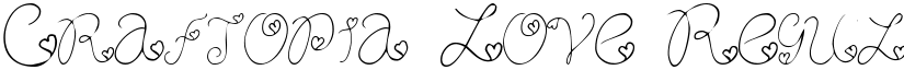 Craftopia Love Regular font
