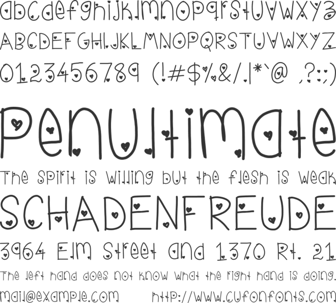 live love life font preview