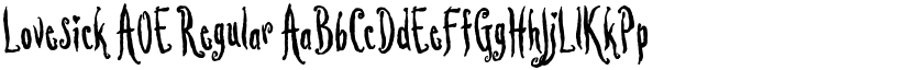 Lovesick AOE Regular font