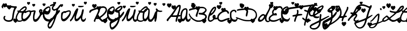 Iloveyou Regular font