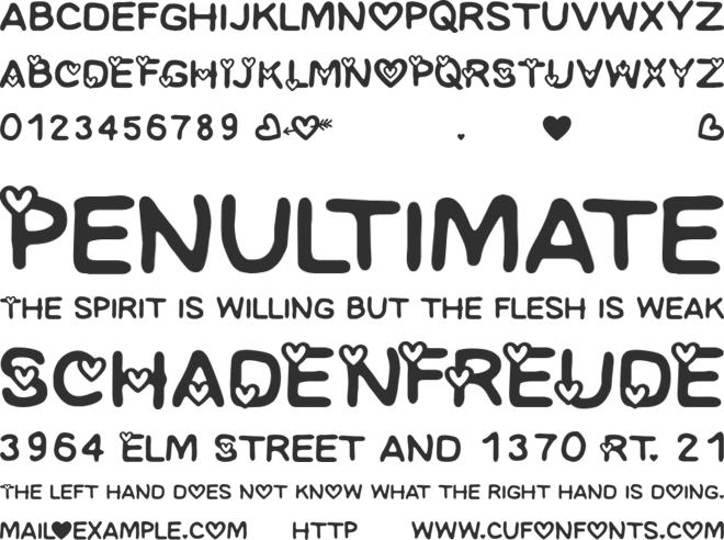 CF I love Montreal font preview