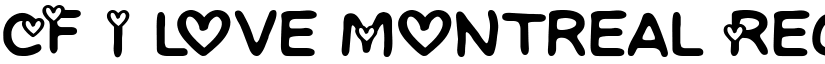 CF I love Montreal Regular font