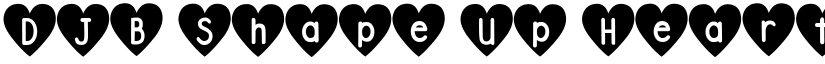 DJB Shape Up Hearts Regular font