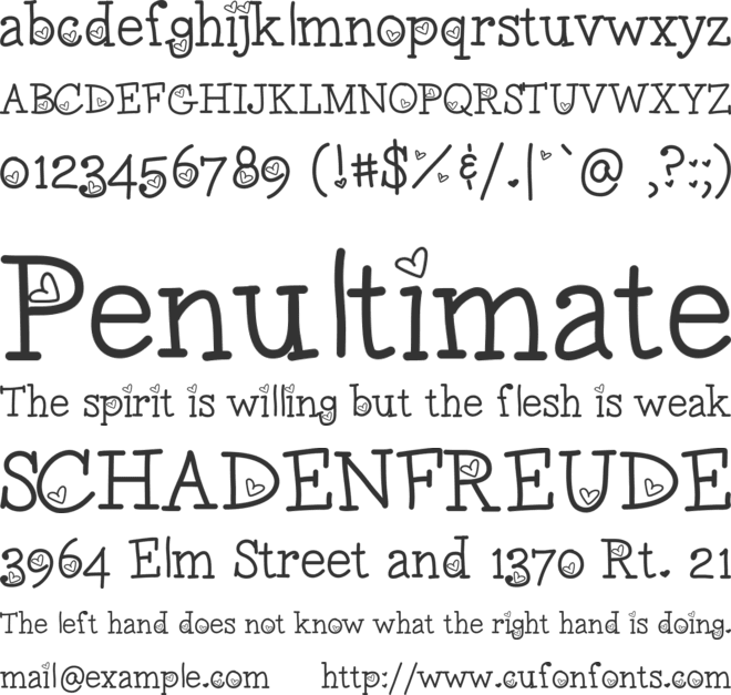 LoveNessTwo font preview