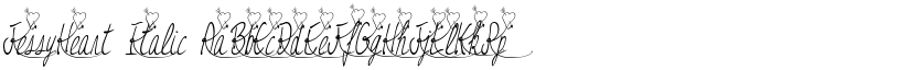 JessyHeart Italic font