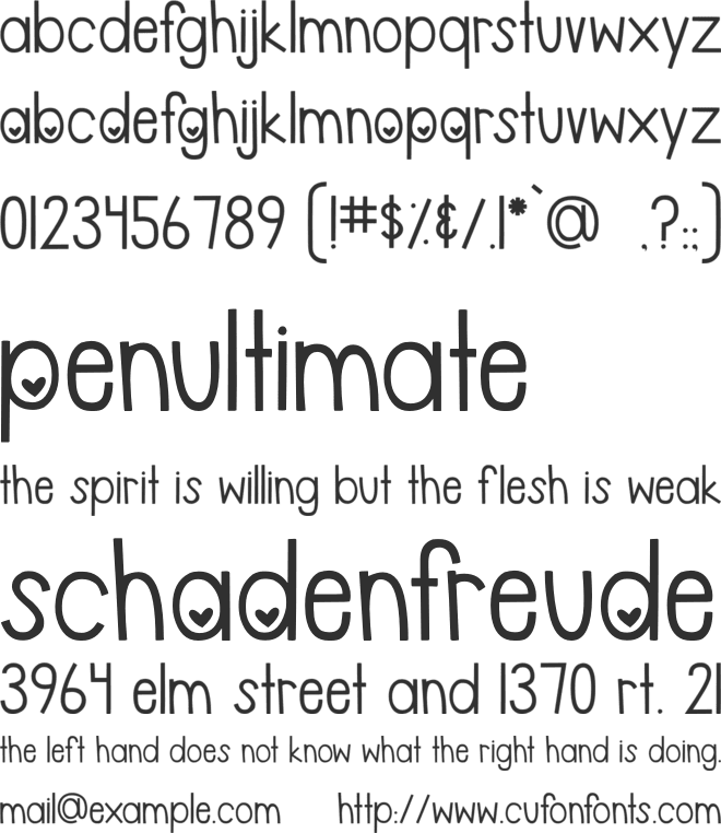 MTF Be Mine font preview