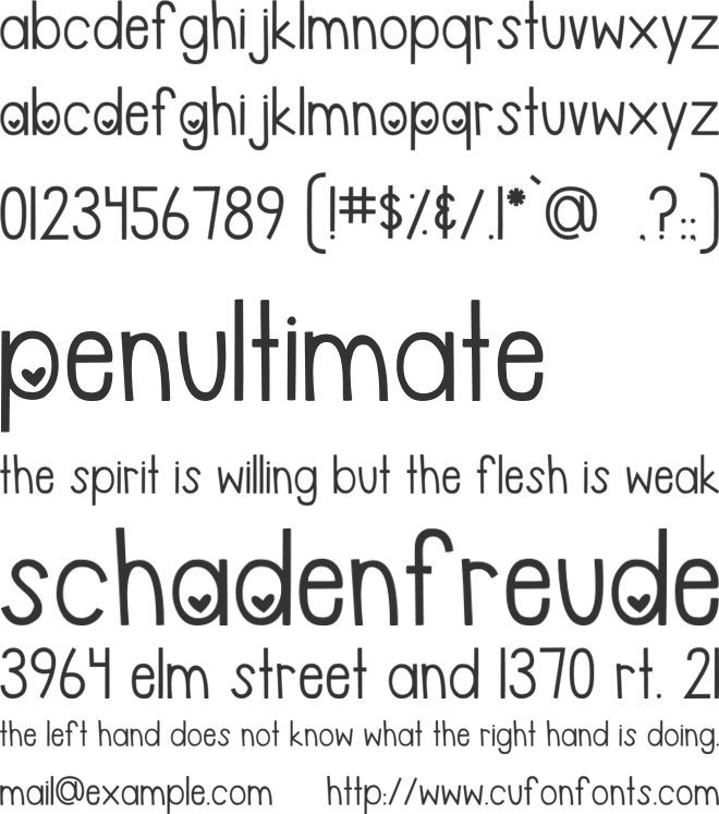 MTF Be Mine font preview