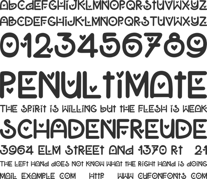 Boomers Love font preview