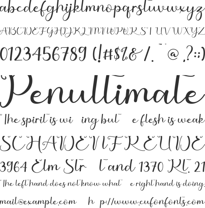 Romantic Spring font preview