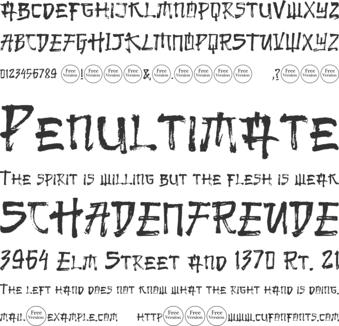 Hakio Free Trial font preview