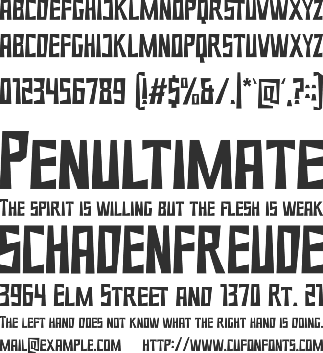 Shocked Up font preview