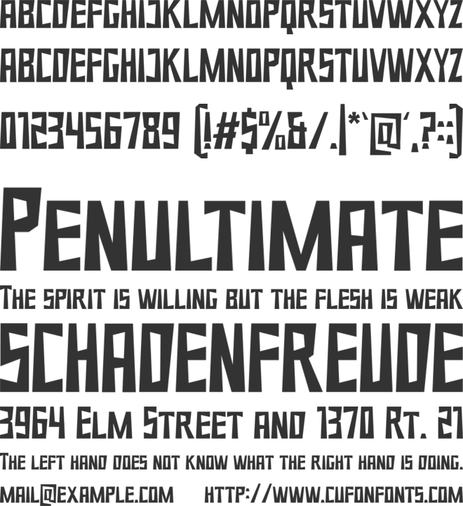 Shocked Up font preview