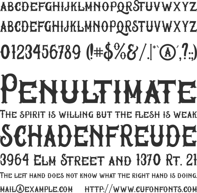 Wake Snake font preview