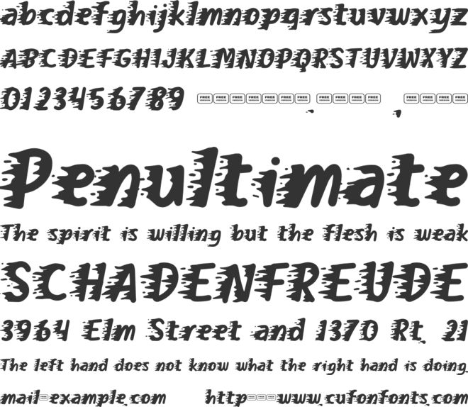 On Fire Free Trial font preview