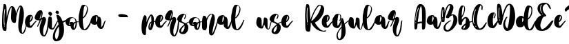 Merijola - personal use Regular font