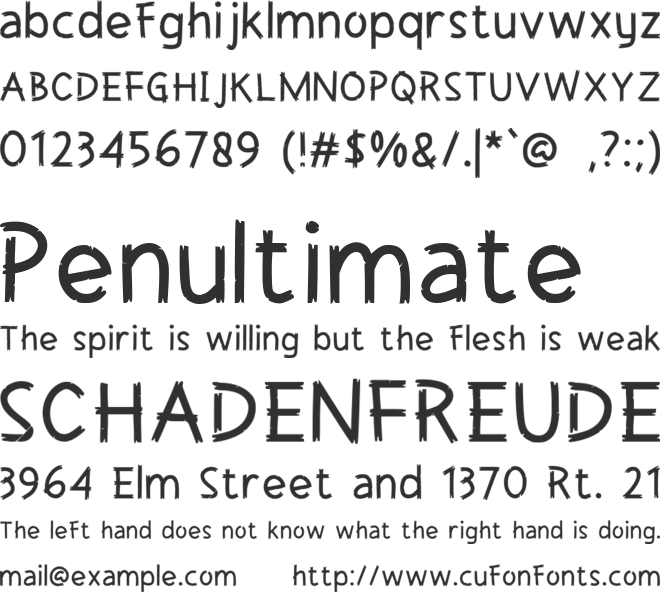 Woodlist font preview